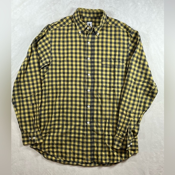 Lorenzini Other - Lorenzini Made in Italy Size Large Green Gingham Cotton Twill Designer Shirt C21